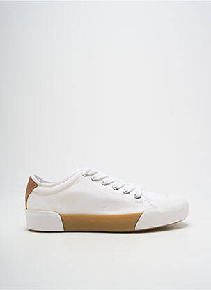 Baskets semelle amovible talon plat jusqu'à 3cm blanc PATRIOTIC femme