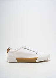 Baskets semelle amovible talon plat jusqu'à 3cm blanc PATRIOTIC femme