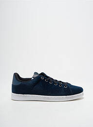 Baskets tissage satiné talon plat jusqu'à 3cm bleu VICTORIA femme