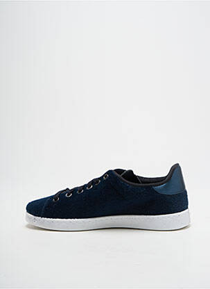 Baskets tissage satiné talon plat jusqu'à 3cm bleu VICTORIA femme