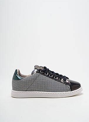 Baskets bout rond talon plat jusqu'à 3cm noir VICTORIA femme
