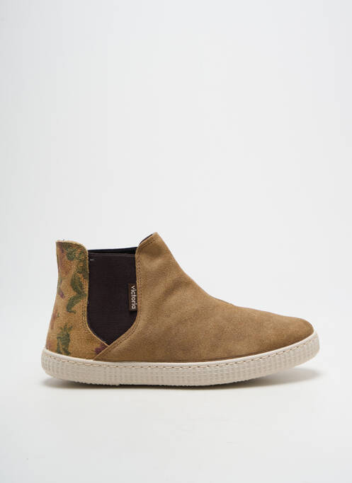 Bottines/boots nubuck talon plat jusqu'à 3cm marron VICTORIA femme