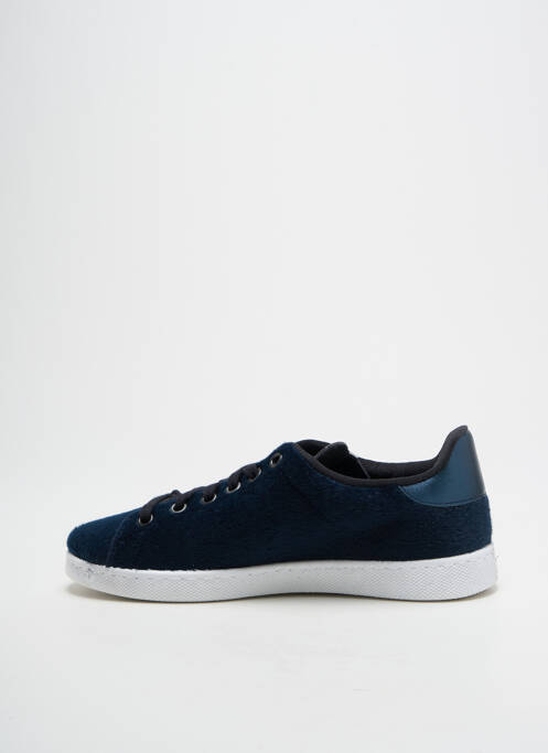 Baskets tissage satiné talon plat jusqu'à 3cm bleu VICTORIA femme