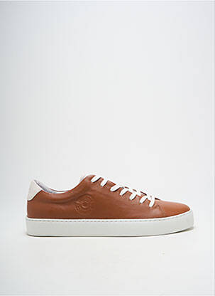 Baskets matière lisse bout rond marron PATAUGAS homme