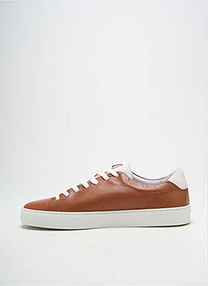 Baskets matière lisse bout rond marron PATAUGAS homme