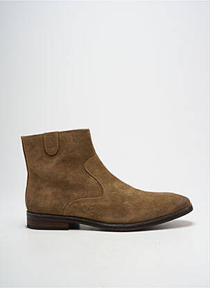 Bottines/boots fermeture zippée talon bas marron FRANK WRIGHT homme