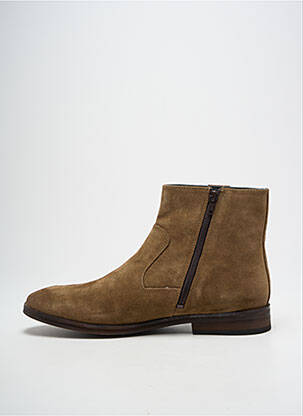 Bottines/boots fermeture zippée talon bas marron FRANK WRIGHT homme
