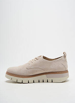 Derbies nubuck talon plat jusqu'à 3cm beige CAT femme