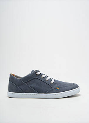 Baskets semelle amovible bout rond bleu HUB homme
