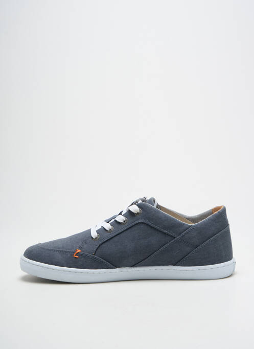 Baskets semelle amovible bout rond bleu HUB homme