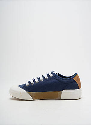 Baskets bout rond talon plat jusqu'à 3cm bleu PATRIOTIC femme