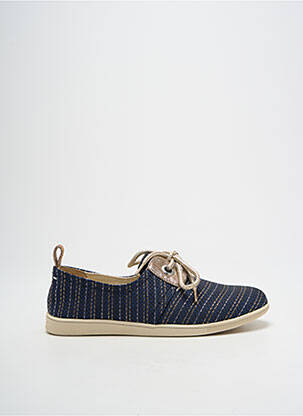Baskets tissage satiné talon plat jusqu'à 3cm bleu ARMISTICE femme