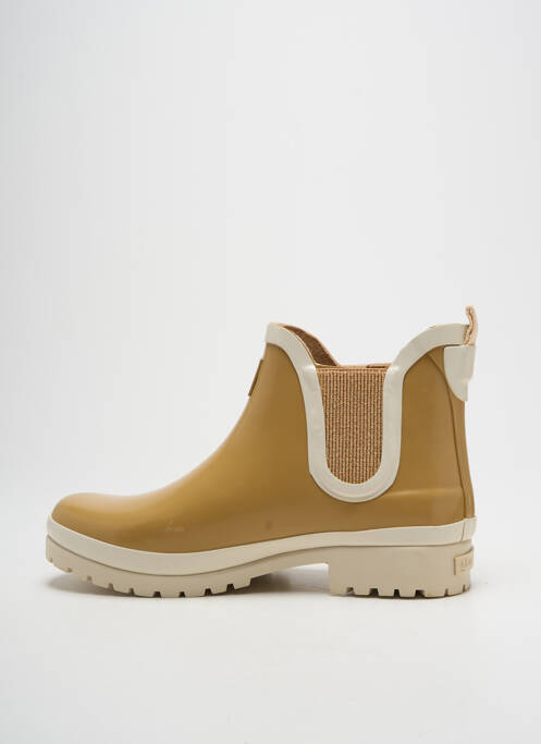 Bottines/boots matière lisse talon plat jusqu'à 3cm beige ARMISTICE femme