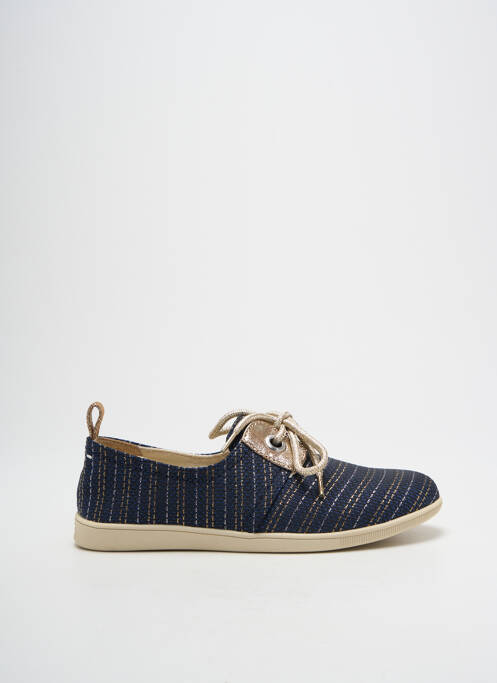 Baskets tissage satiné talon plat jusqu'à 3cm bleu ARMISTICE femme