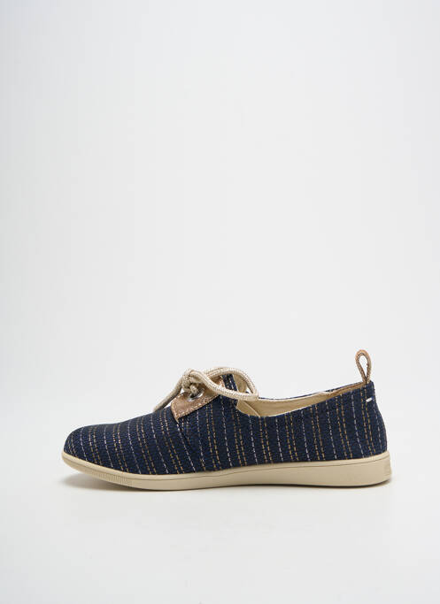 Baskets tissage satiné talon plat jusqu'à 3cm bleu ARMISTICE femme