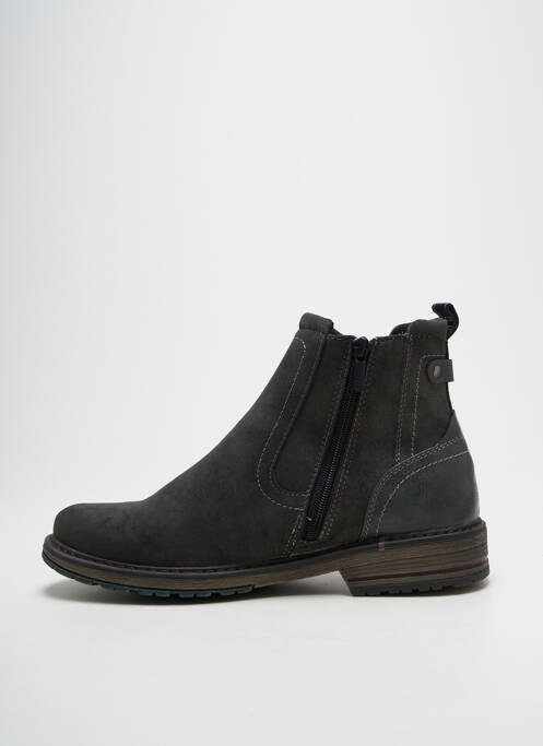 Bottines/boots fermeture zippée talon bas gris MUSTANG homme