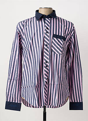 Chemise manches longues imprimé rayures rose COMPTOIR DU RUGBY homme