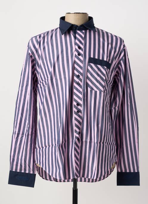 Chemise manches longues imprimé rayures rose COMPTOIR DU RUGBY homme