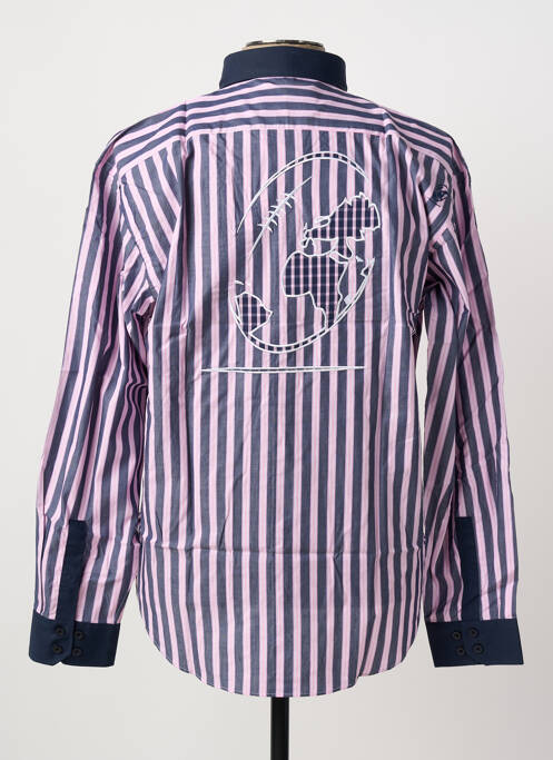 Chemise manches longues imprimé rayures rose COMPTOIR DU RUGBY homme