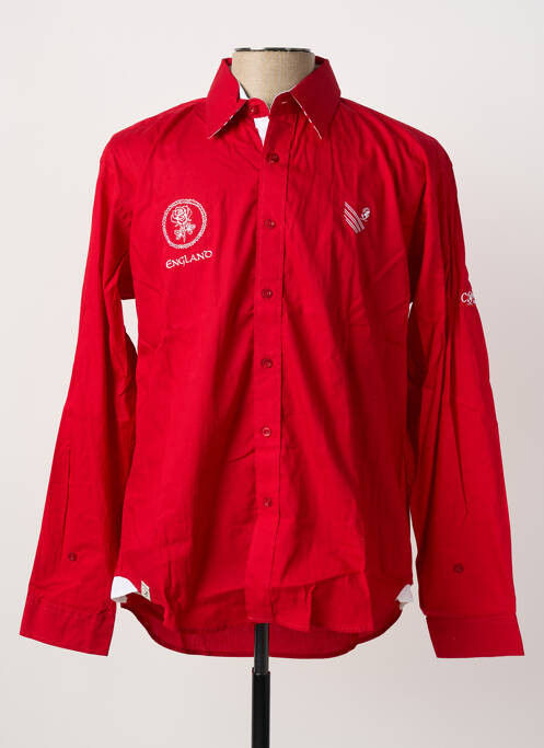 Chemise manches longues coupe droite rouge COMPTOIR DU RUGBY homme