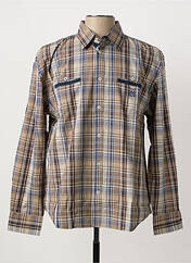 Chemise manches longues marron QUINZE & TREIZE homme seconde vue