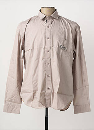 Chemise manches longues marron COMPAGNIE DU SUD OUEST BY 15 & 13 homme