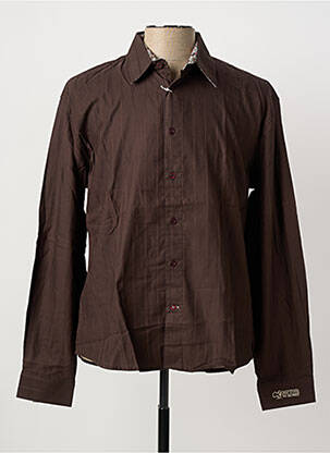 Chemise manches longues coupe cintrée marron COMPTOIR DU RUGBY homme