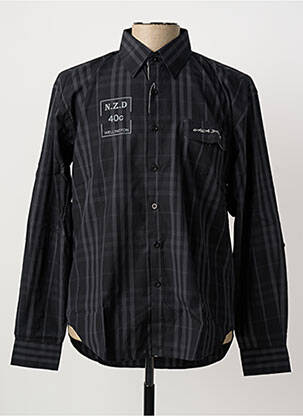 Chemise manches longues coupe cintrée noir HAKA DANCE homme