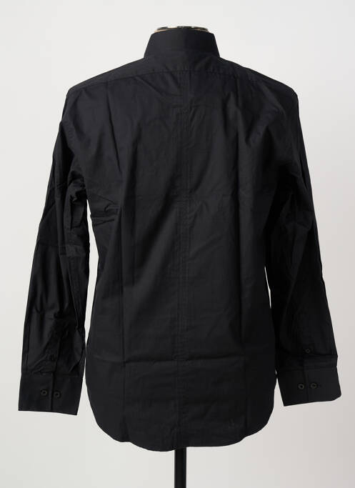 Chemise manches longues coupe cintrée noir QUINZE & TREIZE homme
