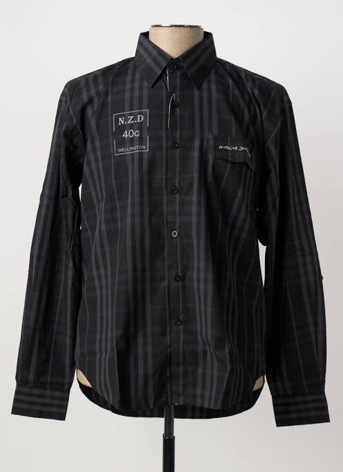 Chemise manches longues imprimé rayures noir HAKA DANCE homme