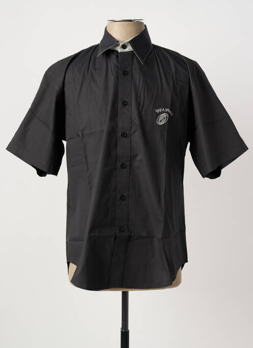 Chemise manches courtes coupe droite noir HAKA DANCE homme