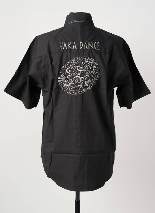Chemise manches courtes coupe droite noir HAKA DANCE homme