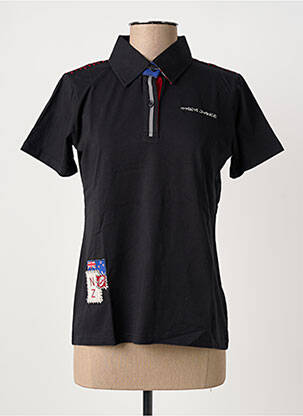Polo stretch manches courtes noir HAKA DANCE femme