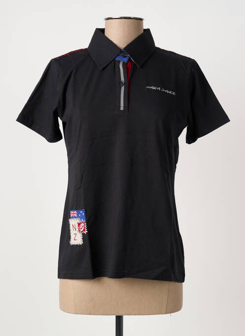 Polo noir HAKA DANCE femme