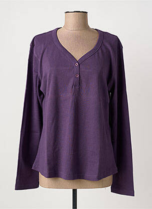 T-shirt manches longues manches longues violet CLOUD'S femme
