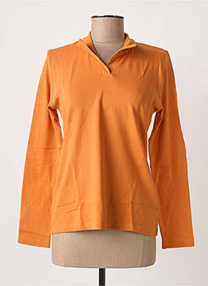 Polo stretch manches longues jaune CLOUD'S femme