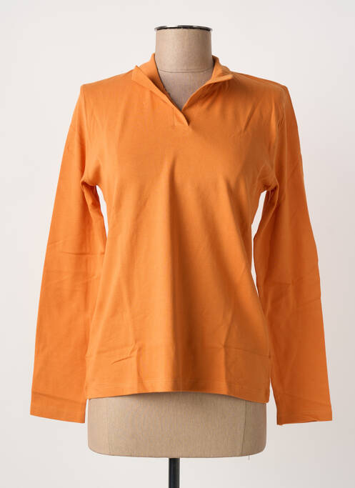 Polo manches longues manches longues jaune CLOUD'S femme