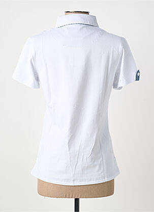 Polo broderie manches courtes blanc ERIC TABARLY femme