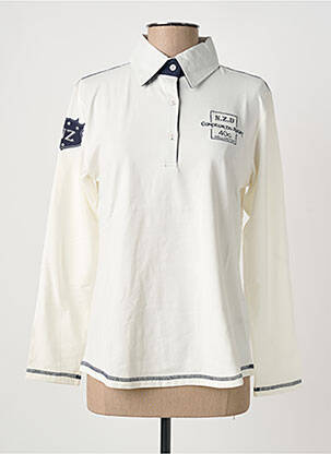 Polo broderie manches longues beige COMPTOIR DU RUGBY femme