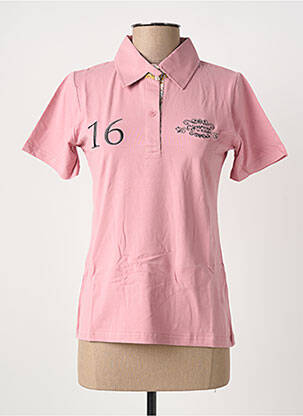 Polo broderie manches courtes rose COMPTOIR DU RUGBY femme