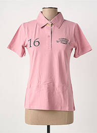 Polo broderie manches courtes rose COMPTOIR DU RUGBY femme