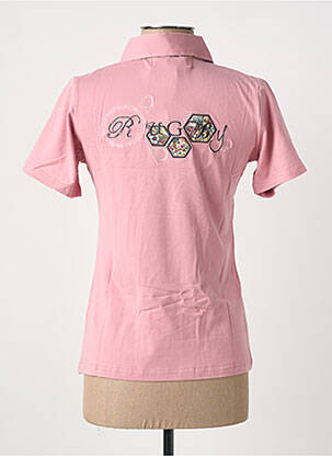Polo broderie manches courtes rose COMPTOIR DU RUGBY femme