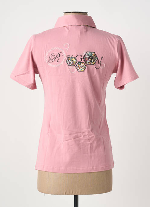 Polo broderie manches courtes rose COMPTOIR DU RUGBY femme