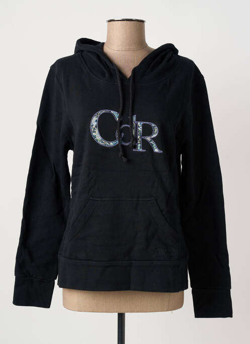 Sweat-shirt à capuche broderie manches longues bleu COMPTOIR DU RUGBY femme