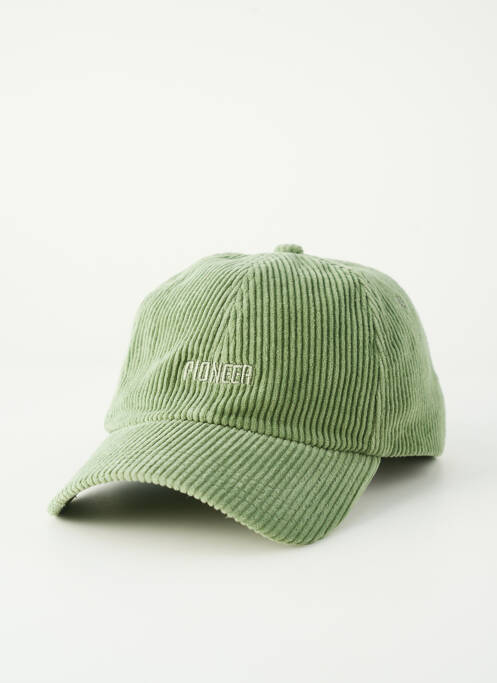 Casquette tissage velours vert PIONEER homme