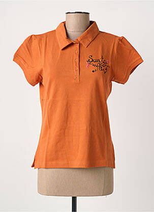 Polo broderie manches courtes orange COUCOU SUZETTE femme
