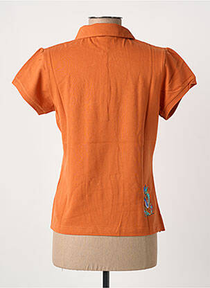 Polo broderie manches courtes orange COUCOU SUZETTE femme