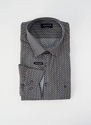 Chemise manches longues imprimé fantaisie noir JUPITER homme
