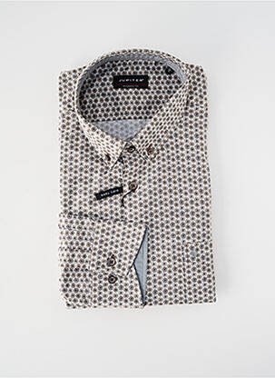 Chemise manches longues imprimé fantaisie beige JUPITER homme
