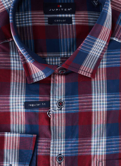Chemise manches longues coupe droite bleu JUPITER homme